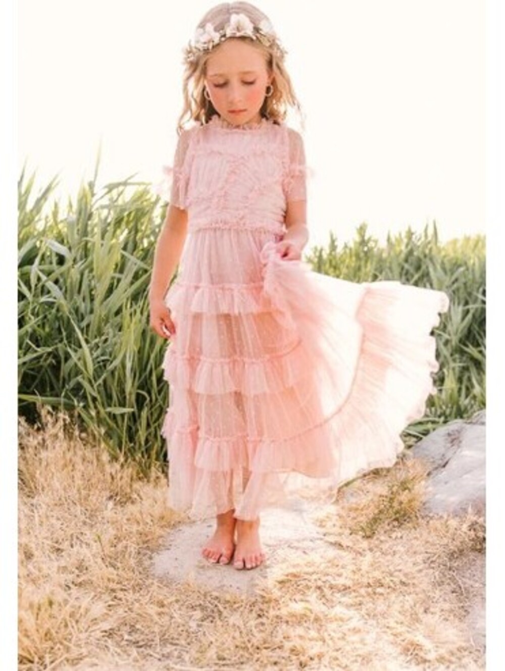 Mini Whimsical Maxi Dress in Blush by Ivy City Co. - 2T